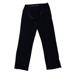 Chico’s Travelers Black Velour-feel Pull-On Pants Size 1 (~US Womens 8)